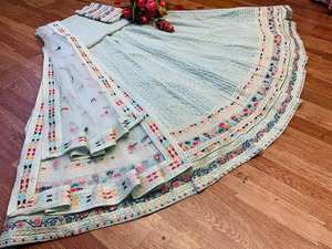 Edding Femme Style Bollywood Lehenga Choli Filet Papillon Lourd Broderie Travail Dupatta pour Mariage Fêtes Événements Indien - Product Image 6