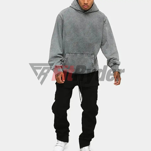 Sudadera con Capucha 100% Algodón, Lavado Ácido, Invierno, Alta Calidad, Impermeable, Secado Rápido, Transpirable, Diseño de Logotipo Personalizado, Cuello con Capucha, Varios Tamaños - Product Image 1