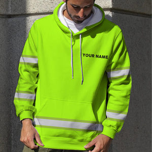 Chemise de sécurité réfléchissante à manches longues à capuche Hi Vis pour hommes et femmes Pay the Bill Collection - Product Image 4