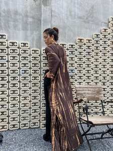 Oem Odm disponible couverture de plage longue Kimono vacances d'été robe portefeuille Boho Lady plage femmes Kimono à manches longues Tie Dye Kimono - Product Image 4