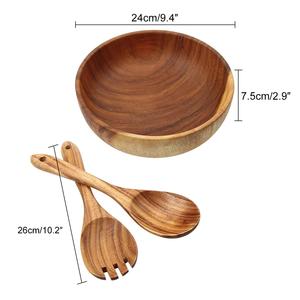 Bol de cuisine indien en bois d'acacia poli, personnalisable, écologique, de haute qualité, très vendu - Product Image 1
