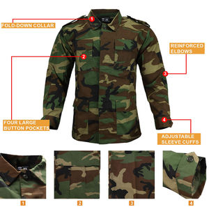 Le client de la mode tendance a demandé l'uniforme tactique respirant et imperméable Camo ensemble uniforme tactique pour la chasse randonnée - Product Image 5