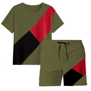 Conjunto Casual de Verano para Hombre, Pantalones Cortos y Camiseta de Color de Moda, 100% Algodón, Secado Rápido, Personalizable, Alta Calidad, Talla Grande - Product Image 6