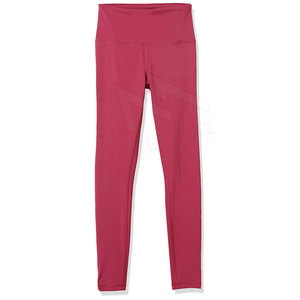 Leggings pour femmes à taille haute, couleur unie, en spandex/polyester, avec logo personnalisé, fermeture à cordon sans couture, séchage rapide, respirant, OEM - Product Image 1