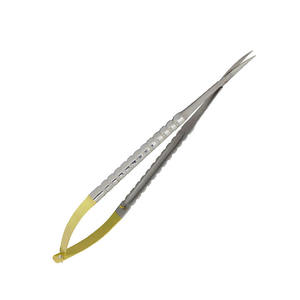 Ciseaux à sourcils professionnels à ressort, lames droites tranchantes en acier métallique doré et coloré, ciseaux à sourcils de beauté - Product Image 3