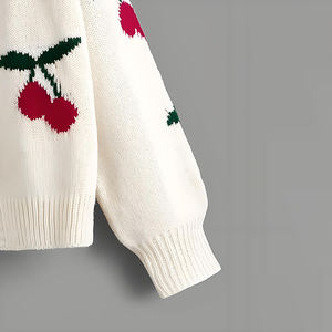 เสื้อสเวตเตอร์คอวี แขนยาว สีพื้น ผ้าฝ้าย สำหรับผู้หญิง รุ่นใหม่ ปี 2025 รับผลิตตามสั่ง พร้อมสกรีนโลโก้ ขายส่ง - Product Image 4