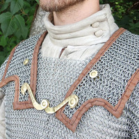 Répliques d'armure Armory : Armure de chaîne romaine Lorica Hamata en acier poli, style antique, pour collection d'art, personnage de film/télévision, cadeau, modèle Offset