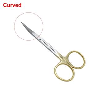 Tijeras Quirúrgicas Dentales con Mango Curvo Chapado en Oro, Tijeras Oftálmicas, Herramientas de Disección Médica para Dentistas - Product Image 4