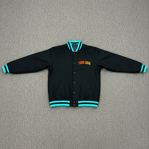 Chaqueta Universitaria de Béisbol para Hombre, Estilo Letterman Vintage, 100% Lana, con Logotipo Bordado Personalizado y Botones a Presión, Hecha a Medida al por Mayor - Product Image 1