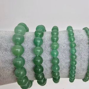 สร้อยข้อมือหินอะเวนจูรีนคริสตัลแท้จากธรรมชาติอัญมณีสีเขียว - Product Image 4