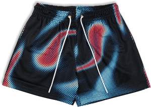 Pantalones cortos de malla Nuevo diseño Moda de verano Pantalones cortos para hombre Pantalones cortos de malla transpirable seco con estampado de hip hop Ropa deportiva Pantalones cortos de malla - Product Image 5