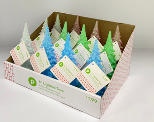 Árbol de Navidad LED hecho en Vietnam con materiales plásticos brillantes, 4 colores, decoración sencilla para el hogar, uso en interiores, Mini decoración navideña - Product Image 1