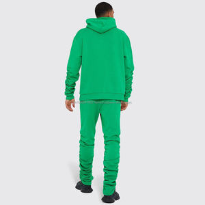 Chándal de hombre de diseño personalizado de peso pesado de moda, chándal apilado a precio competitivo de calle alta para invierno de talla grande - Product Image 2