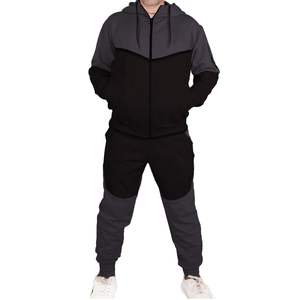 Survêtement à manches courtes 100% coton écologique léger imprimé solide survêtement respirant à capuche ensemble unisexe - Product Image 4