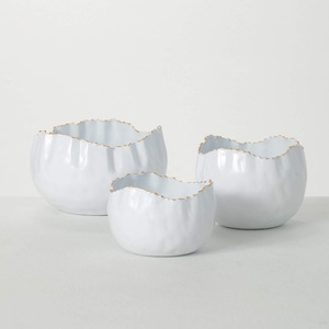 Ensemble de pots de fleurs modernes en métal pour jardin, pots décoratifs colorés pour l'intérieur et l'extérieur, conteneurs à plantes en fer avec poignée pour la maison - Product Image 2