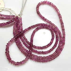Cuentas de forma Rondelle facetadas de turmalina rosa de alta calidad, piedras preciosas naturales para hacer pulseras - Product Image 4