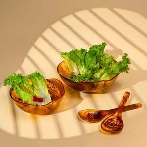 CHOICE Bol de service à salade en résine de forme ronde personnalisé très vendu pour décoration de table de fête de mariage Bol en résine - Product Image 5