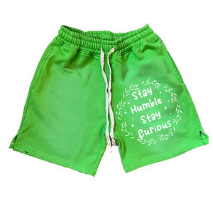 กางเกงขาสั้นผู้ชายแบบย้อมสีเอซิด ระบายอากาศได้ดี สวมใส่สบาย ขอบตัดเย็บเรียบร้อย มีกระเป๋าข้างสองช่อง เหมาะสำหรับผู้ใหญ่ - Product Image 1