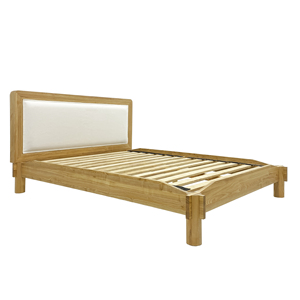 โครงเตียงควีนไซส์ไม้เนื้อแข็ง ผลิตในเวียดนาม สำหรับธุรกิจ B2B พร้อมหัวเตียงหุ้มเบาะ ประกอบง่ายไม่ต้องใช้เครื่องมือ มาตรฐานคุณภาพส่งออก - Product Image 5