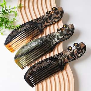 PRODUITS POPULAIRES DE LA MEILLEURE QUALITÉ PEIGNES À CHEVEUX EN CORNE DE BUFFALO Peignes à poignée en Inde au meilleur prix par Natural Creations Inc - Product Image 2