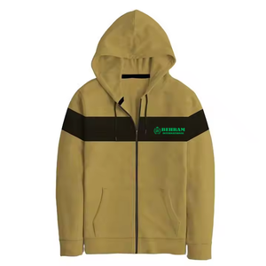เสื้อฮู้ดมีซิปสำหรับผู้ชายเสื้อมีฮู้ดผ้าฟลีซระบายอากาศได้ดีผ้าคอตตอนสินค้าใหม่ออกแบบได้ตามต้องการ - Product Image 1