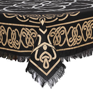 Aasan เสื่อสวดมนต์ผ้าฝ้าย100% แท่นบูชาผ้าปูสำหรับสวดมนต์แผ่นปูแท่นบูชาลายตารางโหราศาสตร์พิมพ์ลายสี่เหลี่ยมคลุมผ้า - Product Image 3