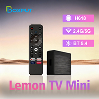 Lemon TV Mini H618 Android 12.0 TV Box 2G 16G 4K WIFI6 BT 5.4 IATV OS CMS App Gestión de Dispositivos por Notificaciones Logotipo Personalizado 1 unidad MOQ OEM Box