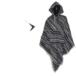 100% Cotton Denim Medium <b>Poncho</b> Jacket Floral Boho Hippie Hoodie Zippers Button Candy Color Feathers Stylish Trendy Designer - Product Image 1