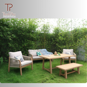 Personnalisable OEM ODM contemporain en bois massif pliable extérieur meubles de jardin canapé ensemble salle à manger Restaurant salon cuisine - Product Image 2