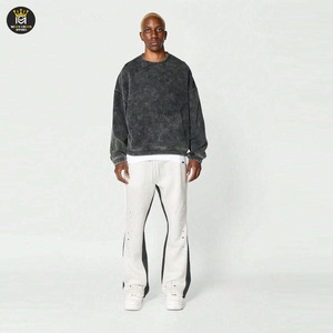 Pantalon évasé épais coupe ajustée Pantalon de survêtement évasé personnalisé pour hommes Pantalon évasé de haute qualité - Product Image 6