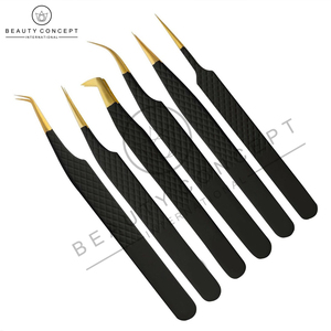 Pince à épiler d'extension de cils noirs élégants de Beauty Concept International pointe pointue en acier inoxydable pour une utilisation en salon nouveau modèle - Product Image 3