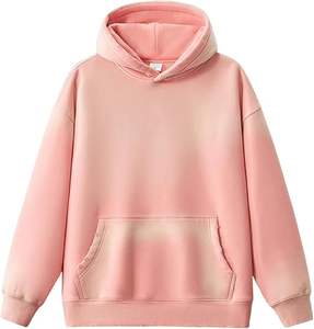 Acid Wash <b>Hoodie</b> Plain Embroidered Boxy <b>Vintage</b> Streetwear Sweatshirt Blank <b>Zip</b> <b>up</b> Hoodies Wholesale - Product Image 3
