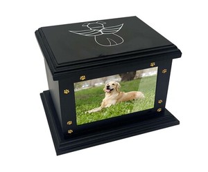 High Quality American Style Handmade Wood Cremation <b>Urns</b> for Cat and <b>Dog</b> Ashes Wholesale Funeral <b>Urns</b> for Pets - Product Image 2