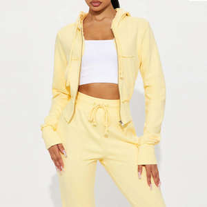 Prix de gros, logo personnalisé, vêtements de sport pour femmes, survêtement / Vêtements de sport pour femmes très vendus, ensemble deux pièces, streetwear élégant, survêtement - Product Image 2