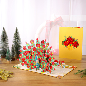 การ์ดอวยพรนกยูงแบบป๊อปอัพกั3D อกไม้หางทำด้วยมือการ์ดสั่งทำสำหรับวันเกิดงานแต่งงานหรือของขวัญวันหยุด - Product Image 4