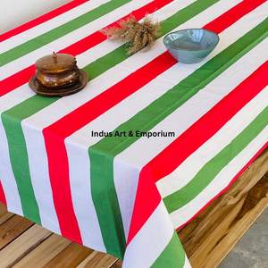 Mantel de Algodón Hecho a Mano en India, Hermoso Mantel de Algodón Estampado a Mano para Bodas, Mantel en Venta - Product Image 4