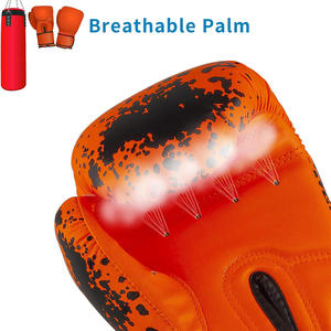 Gants de boxe d'arts martiaux pour adultes, personnalisés, légers, résistants à l'usure, en cuir, gants d'entraînement, vente en gros OEM - Product Image 4