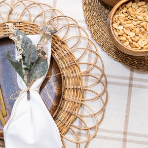 Mantel Individual de mimbre hecho a mano, decoración de pared para el hogar, boda, jardín, artesanía, venta al por mayor, Vietnam - Product Image 4