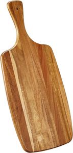 Decoración personalizada al por mayor cocina gruesa grande nogal madera de acacia tabla de cortar de bambú tabla de cortar con mango - Product Image 4