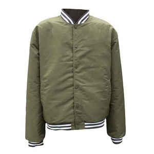Chaqueta acolchada de invierno personalizada OEM para hombre, chaqueta de béisbol universitaria con logotipo bordado para hombre - Product Image 1