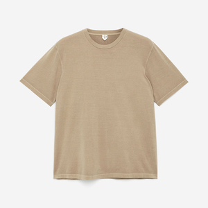 T-shirt Homme Coupe Classique avec Logo Personnalisé 100% Coton 300 g/m² Col Rond Côtelé Épaules Tombantes Coupe Oversize Streetwear Respirant Anti-rétrécissement - Product Image 1