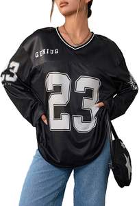 เสื้อเจอร์ซีย์ฟุตบอลโอเวอร์ไซซ์ตาข่ายโอเวอร์ไซส์แบบอเมริกันเสื้อเจอร์ซีย์ตาข่ายโอเวอร์ไซส์ออกแบบได้ตามต้องการ - Product Image 5