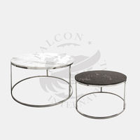 Meubles de salon modernes ensemble de tables d'appoint pour le bureau en bois brun avec panneau en Mdf central table basse marocaine de luxe