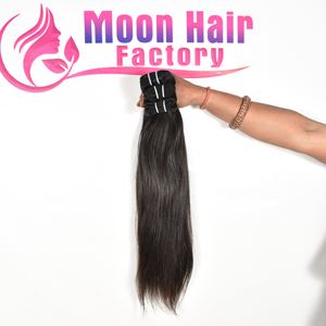 Extensions de cheveux humains de qualité supérieure 2026, lisses, couleur naturelle noire, douces et soyeuses, d'Inde, parfaites pour les salons, les fêtes et l'usage quotidien - Product Image 2