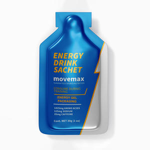 사용자 정의 인쇄 영양 에너지 젤 팩 가방 파우치 알루미늄 호일 액체 에너지 젤 패킷 모양의 다이 컷 마일라 백 - Product Image 2