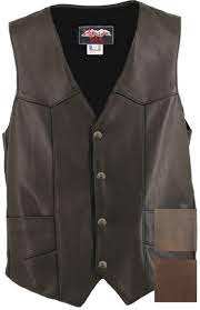 New <b>Men's</b> Plus Size Winter 10-Pocket Buffalo Hide Leather <b>Vest</b> Customizable Vintage <b>Black</b> Leather Waistcoat - Product Image 5