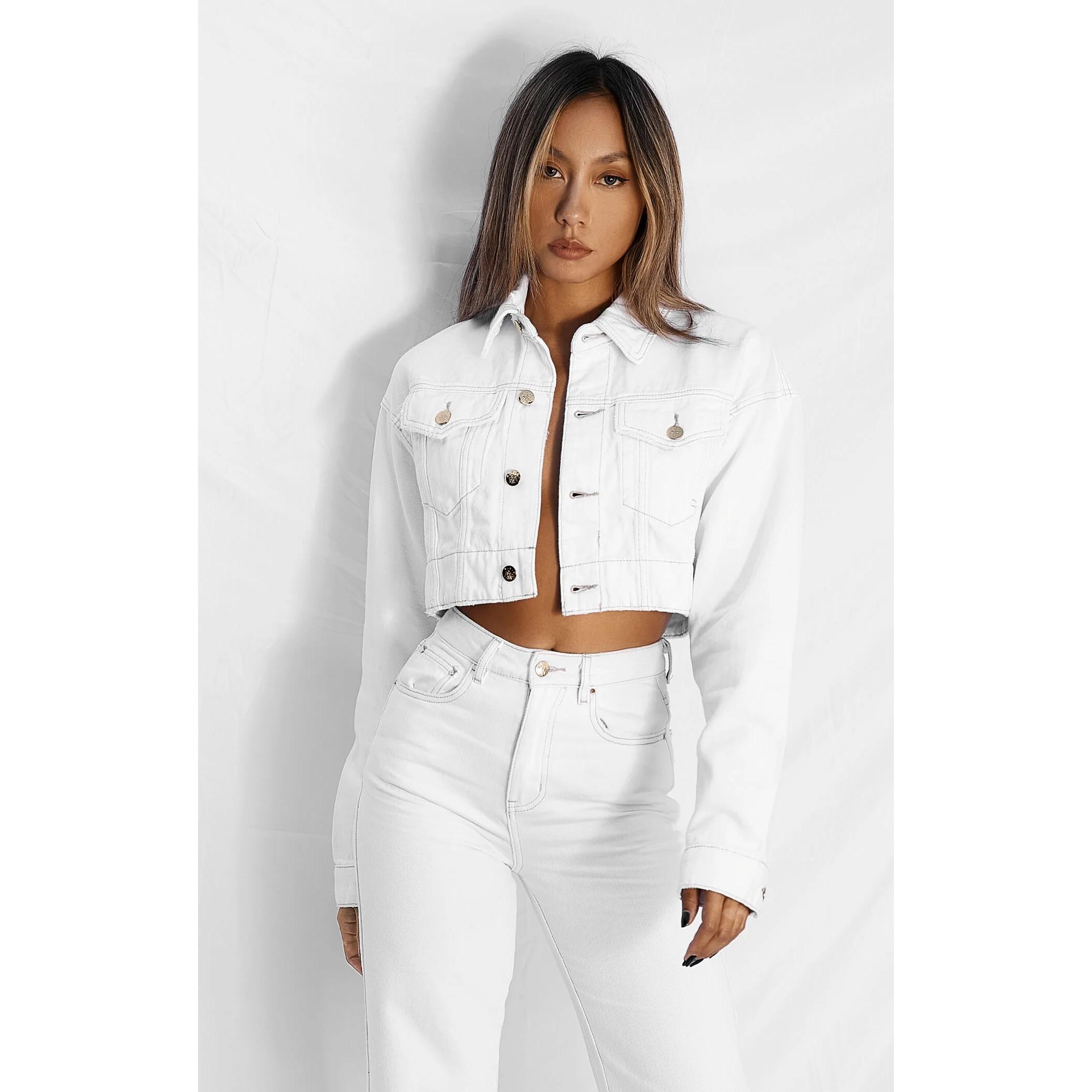 CLAW INTERNATIONAL Custom Women Denim Jackets 100% Cotton Plus