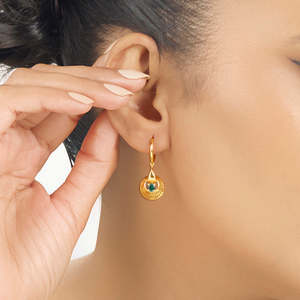 Pendientes de Oro de 18k con Perla, Diamante y Ópalo - Joyería de Fiesta con Diseño de Estrella y Luna - Product Image 2