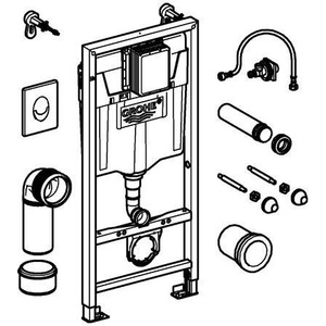 Juego de accesorios para inodoro Grohe RAPID SL 3 en 1 con accionamiento por aire - Product Image 4