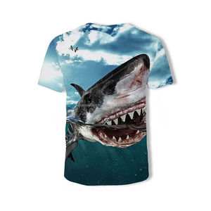 Camiseta con estampado personalizado para hombre, Camiseta de cuello grueso, camisetas de algodón 100%, Camiseta de cuello simulado de gran tamaño liso de peso pesado para hombre - Product Image 6